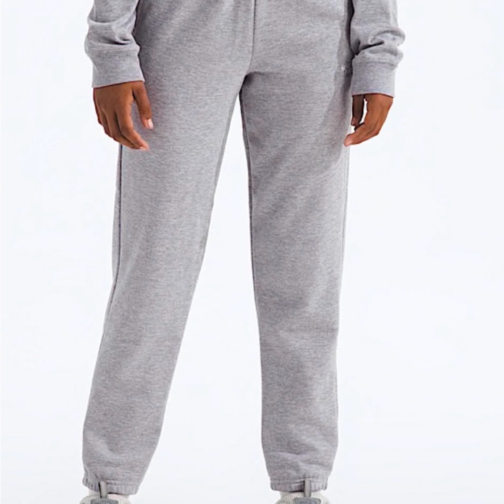 The North Face Gray Fleece Sweatpants with Logo Tag